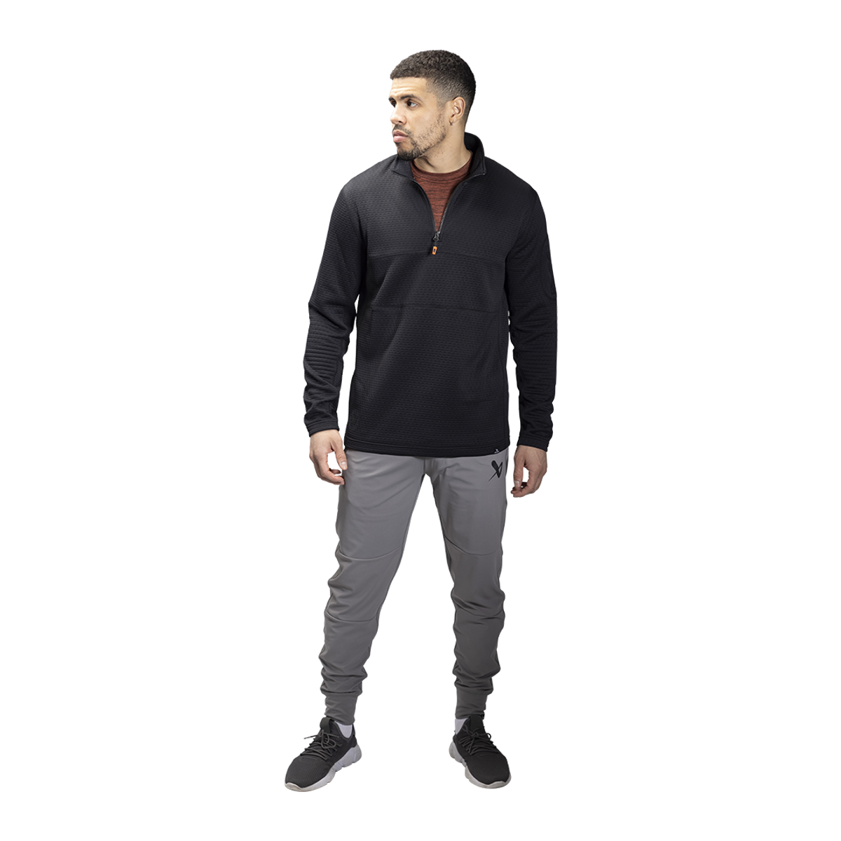 Triko BAUER FLC 1/2 ZIP PERFORMANCE TOP - BLK (1060276)