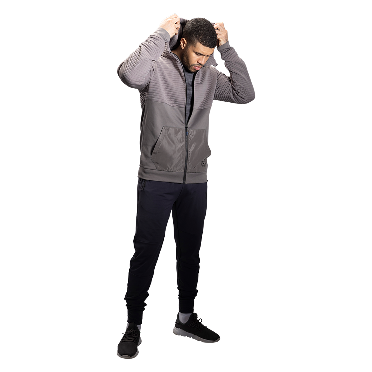 Mikina BAUER FLC 3D FULL ZIP HOODIE - GRAY (1060271)