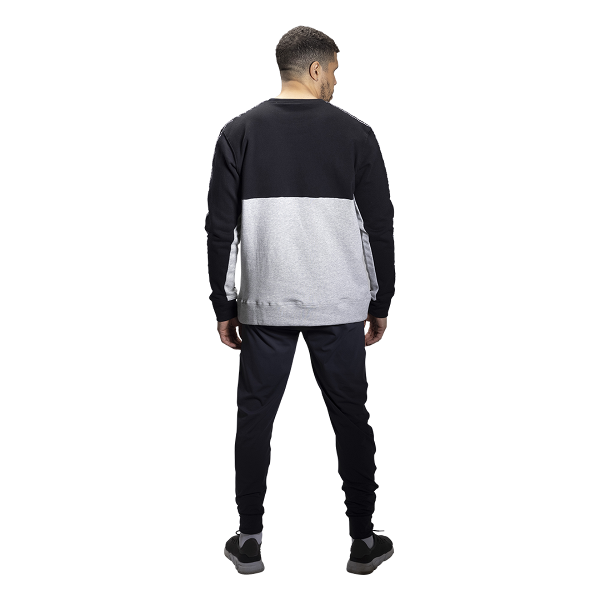 Triko BAUER S22 OVERBRANDED CREW - SR-BLK/GRY (1060352)