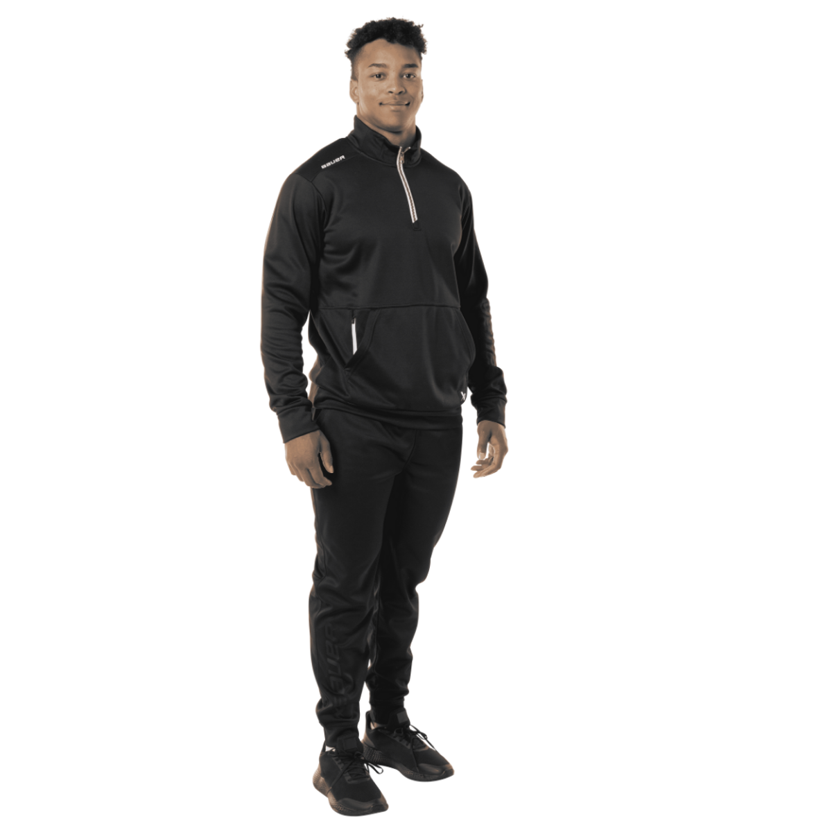Mikina S23 BAUER TEAM FLEECE 1/2 ZIP-SR-BLK (1060772)