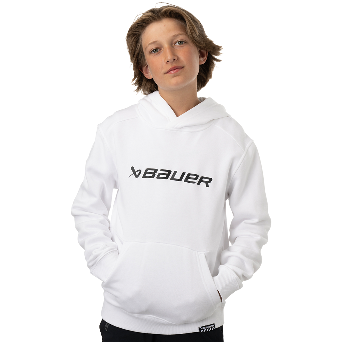 Mikina BAUER S24 CORE ULTIMATE HOODIE-YTH-WHT (1063412)