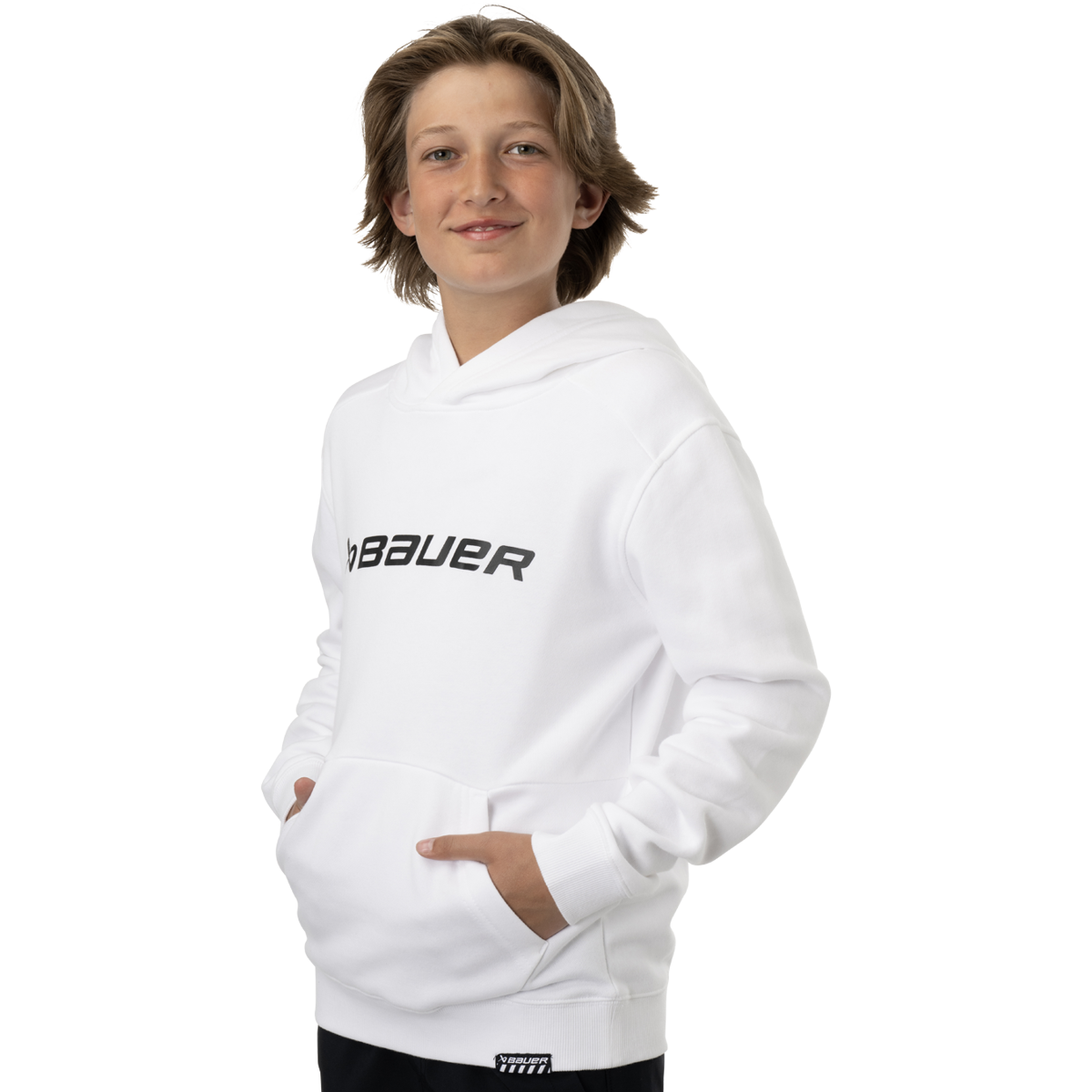 Mikina BAUER S24 CORE ULTIMATE HOODIE-YTH-WHT (1063412)
