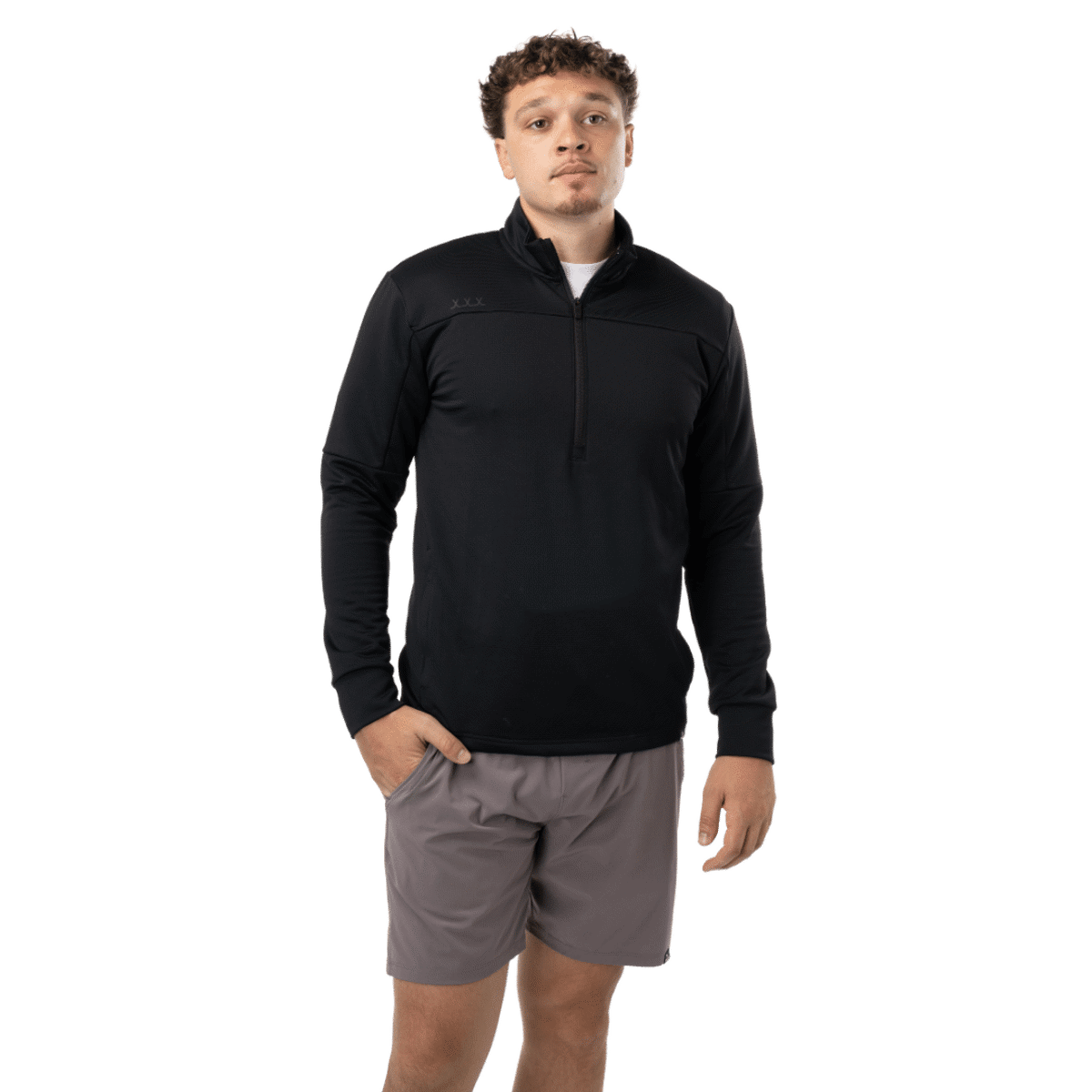 Mikina BAUER S24 FLC CORE 1/4 ZIP-SR-BLK (1063346)