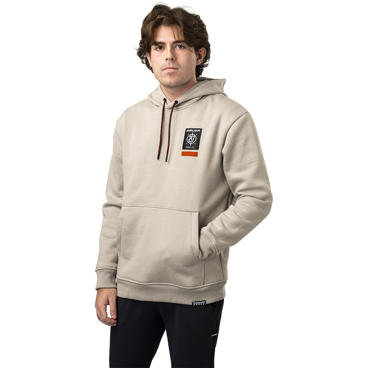 Mikina BAUER S24 LINED FLEECE HOODIE-SR-GRY (1064086)