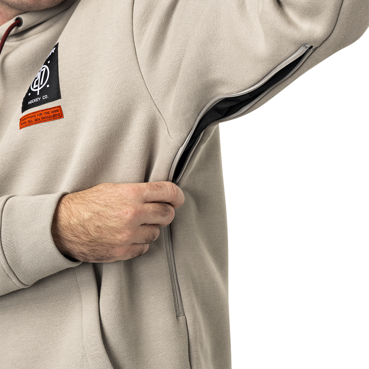 Mikina BAUER S24 LINED FLEECE HOODIE-SR-GRY (1064086)