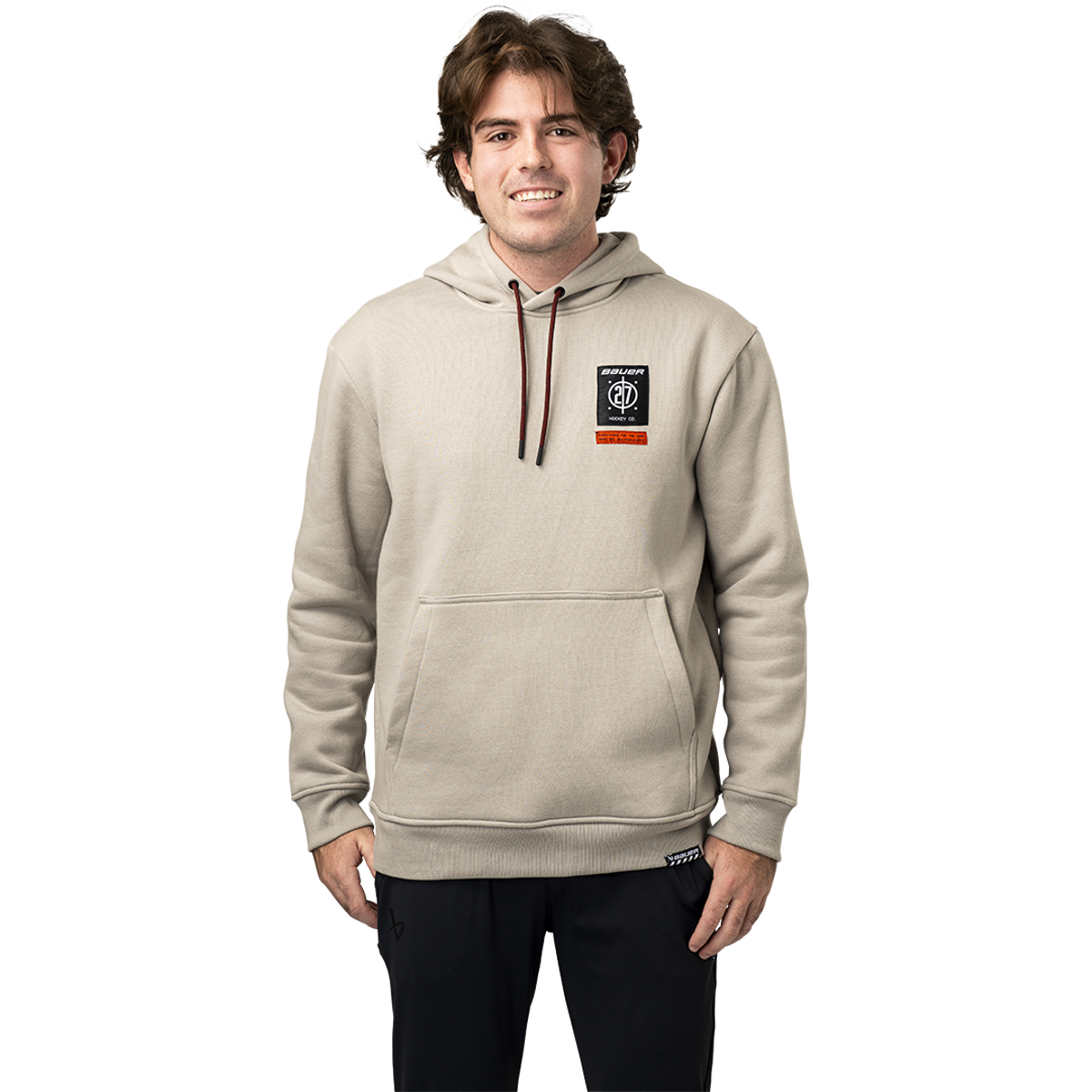 Mikina BAUER S24 LINED FLEECE HOODIE-SR-GRY (1064086)