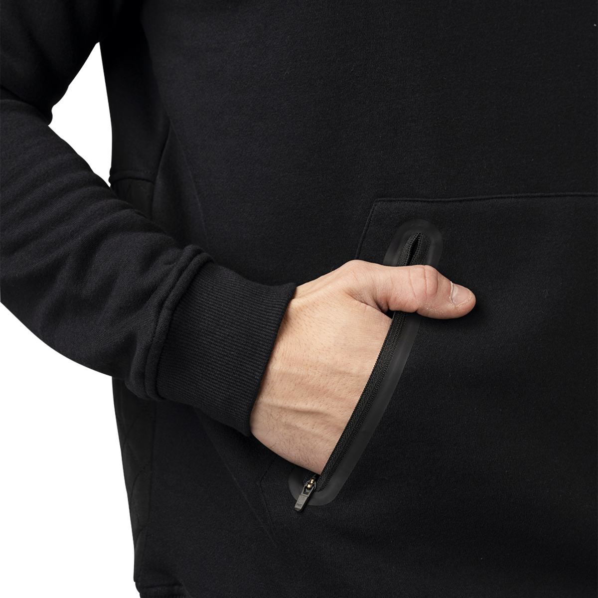 Mikina BAUER S24 QUILTED CREW-SR-BLK (1064089)