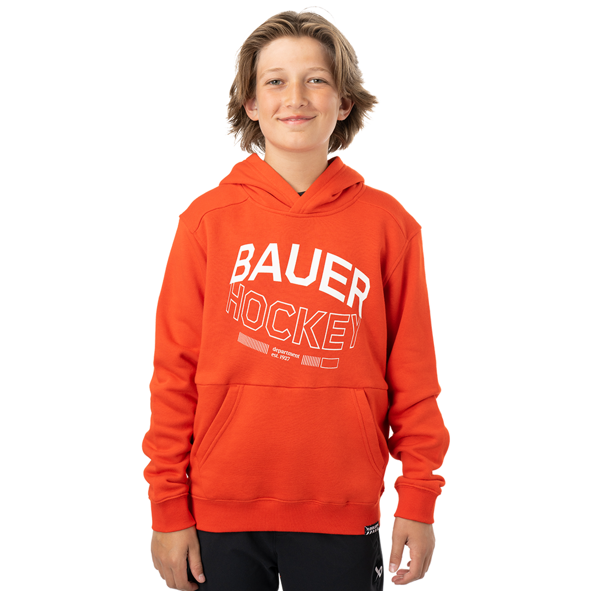 Mikina BAUER S24 ULTIMATE HOODIE-YTH-RED (1063402)