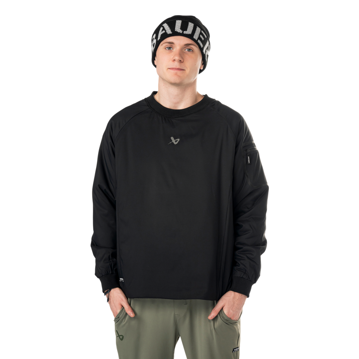 Mikina BAUER S25 FILLED CREWNECK-SR-BLK (1065845)