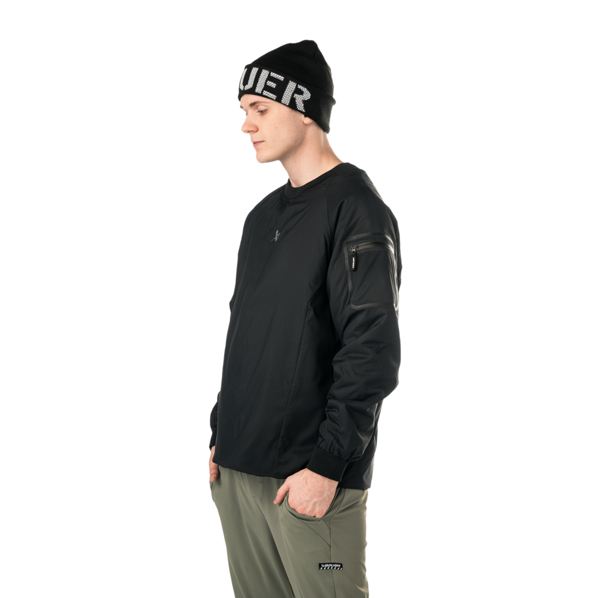Mikina BAUER S25 FILLED CREWNECK-SR-BLK (1065845)
