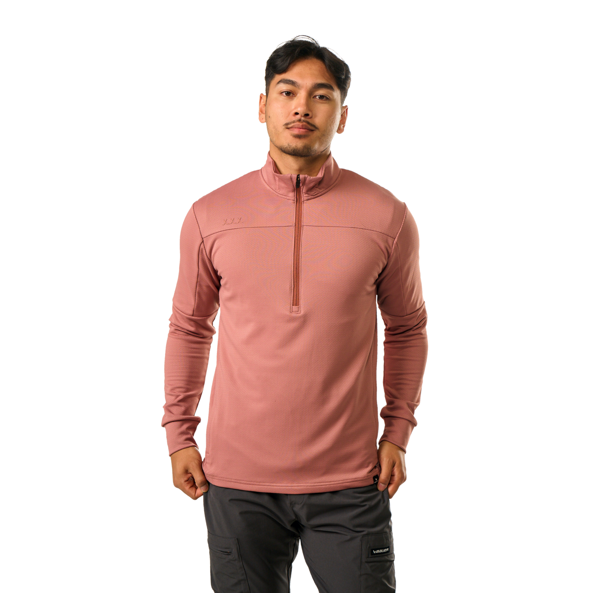 Mikina BAUER S25 FLC 1/4 ZIP-SR-CLAY (1064595)