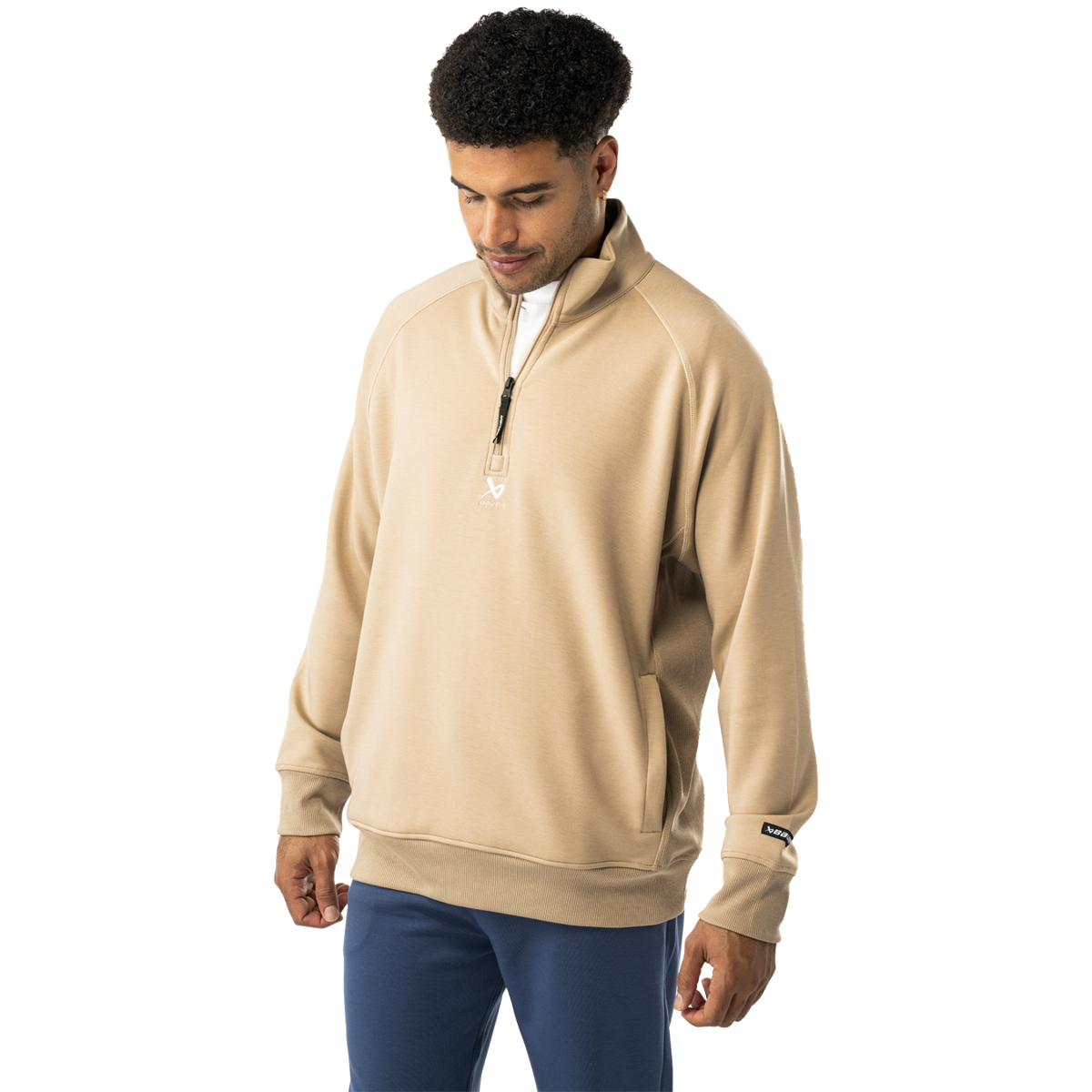 Mikina BAUER S25 FLC 1/4 ZIP-SR-DESERT (1065096)