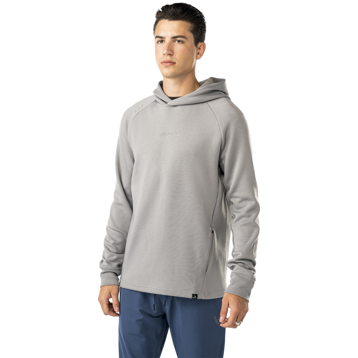 Mikina BAUER S25 FLC HOODIE-SR-STONE GRY (1065087)