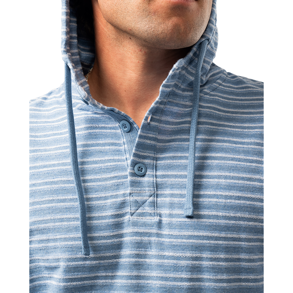 Mikina BAUER S25 LTWHT STRIPE HOODIE-SR-BLUE HZ (1064711)