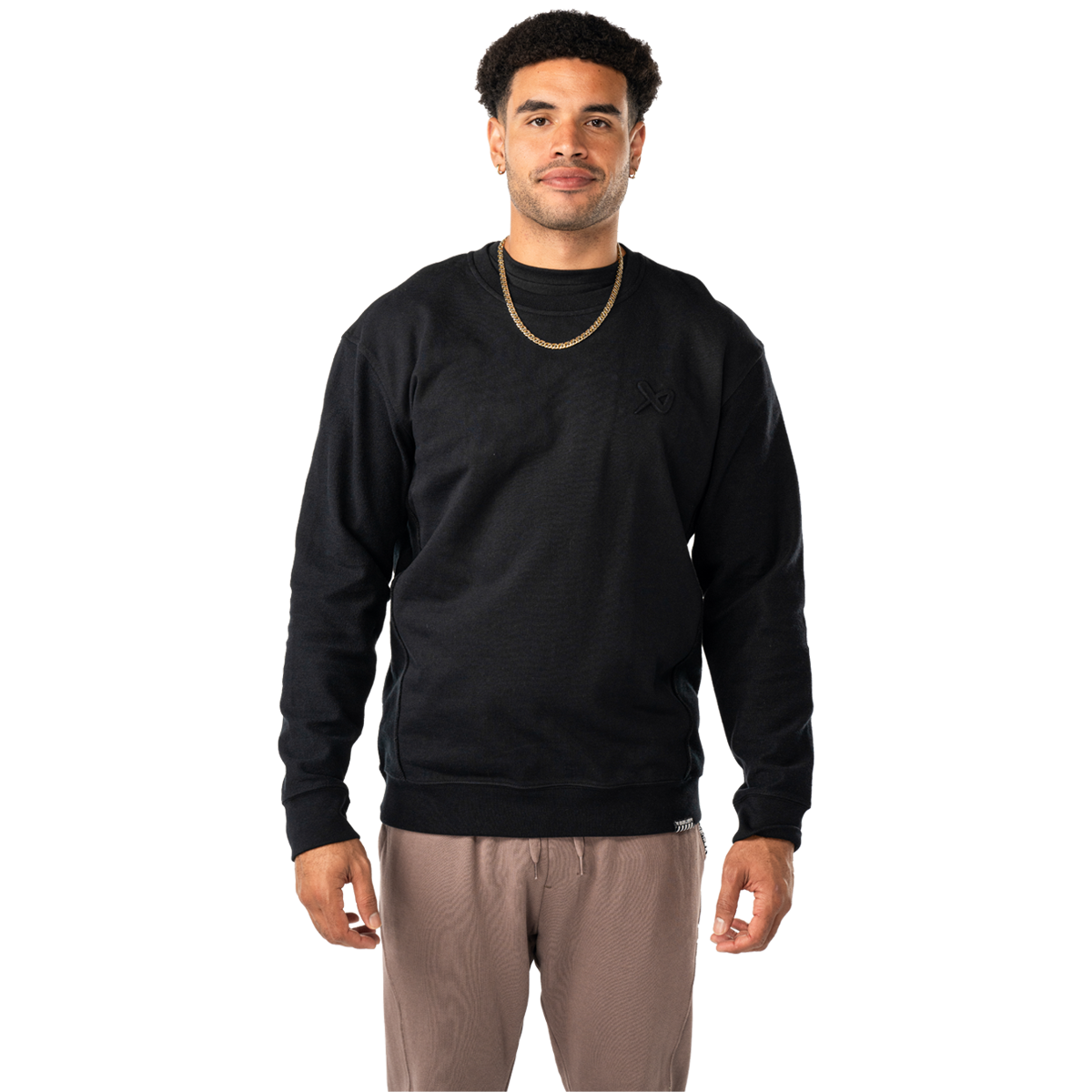 Mikina BAUER S25 MIXED CREW-SR-BLK (1065228)