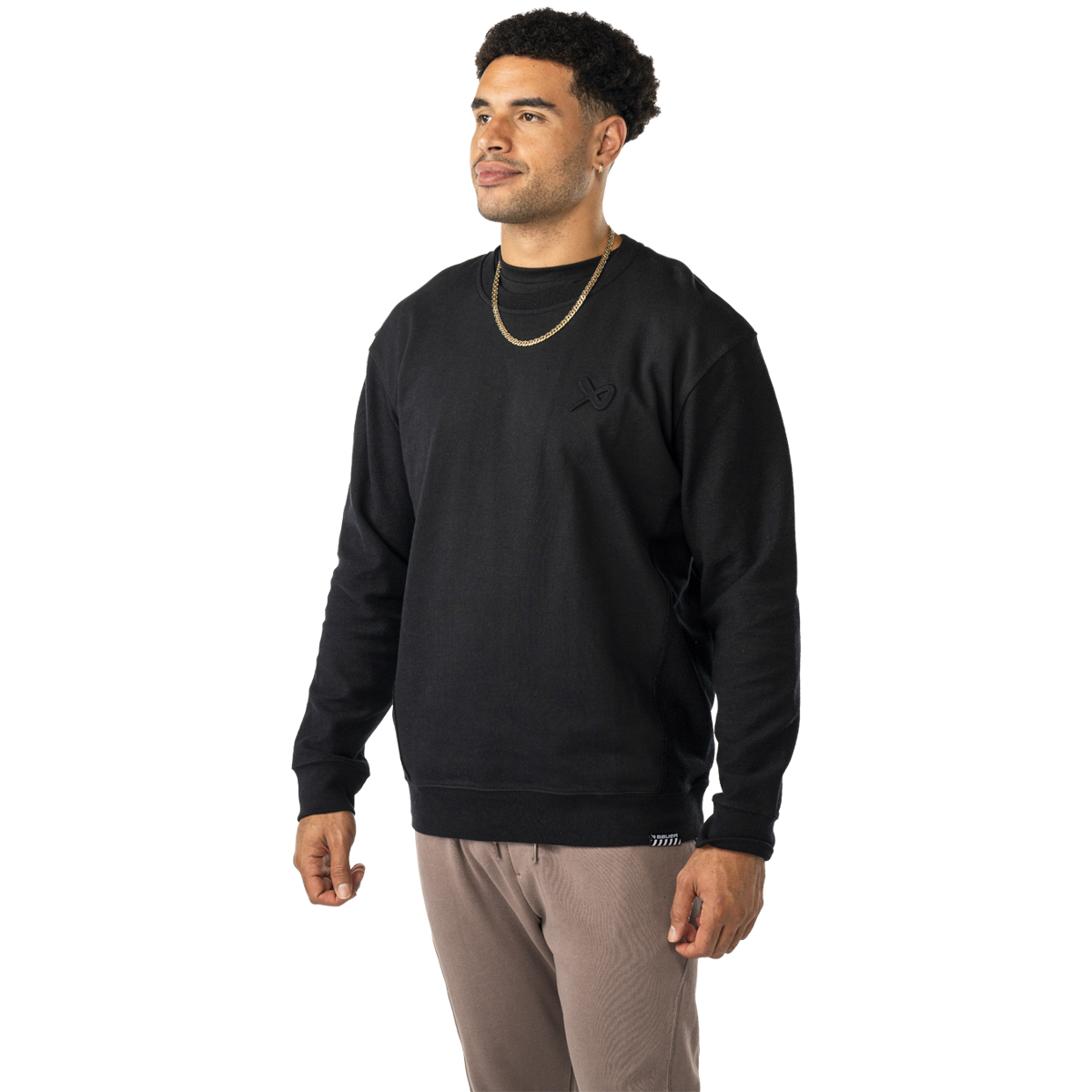 Mikina BAUER S25 MIXED CREW-SR-BLK (1065228)