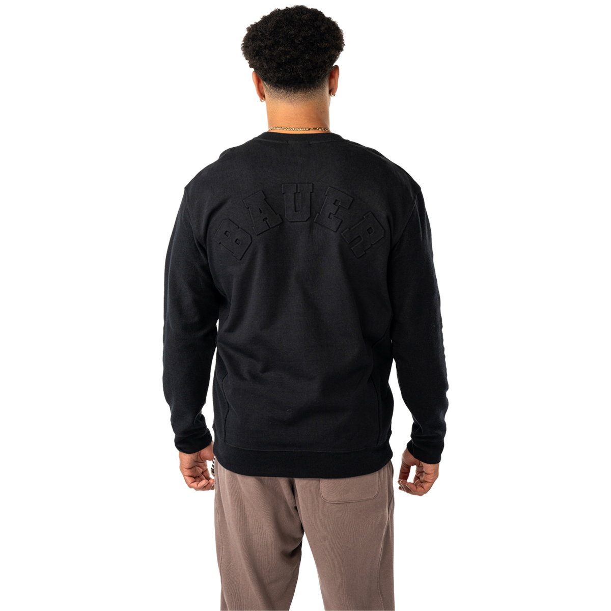 Mikina BAUER S25 MIXED CREW-SR-BLK (1065228)