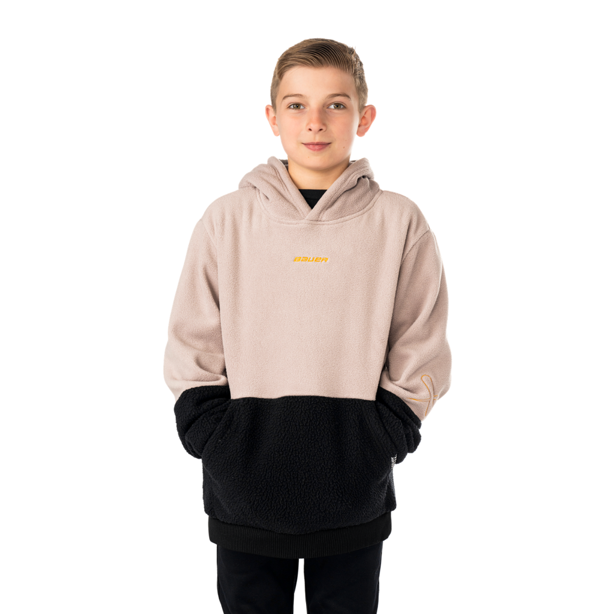 Mikina BAUER S25 POLARFLEECE HOODIE-YTH-TAU/BL (1065866)