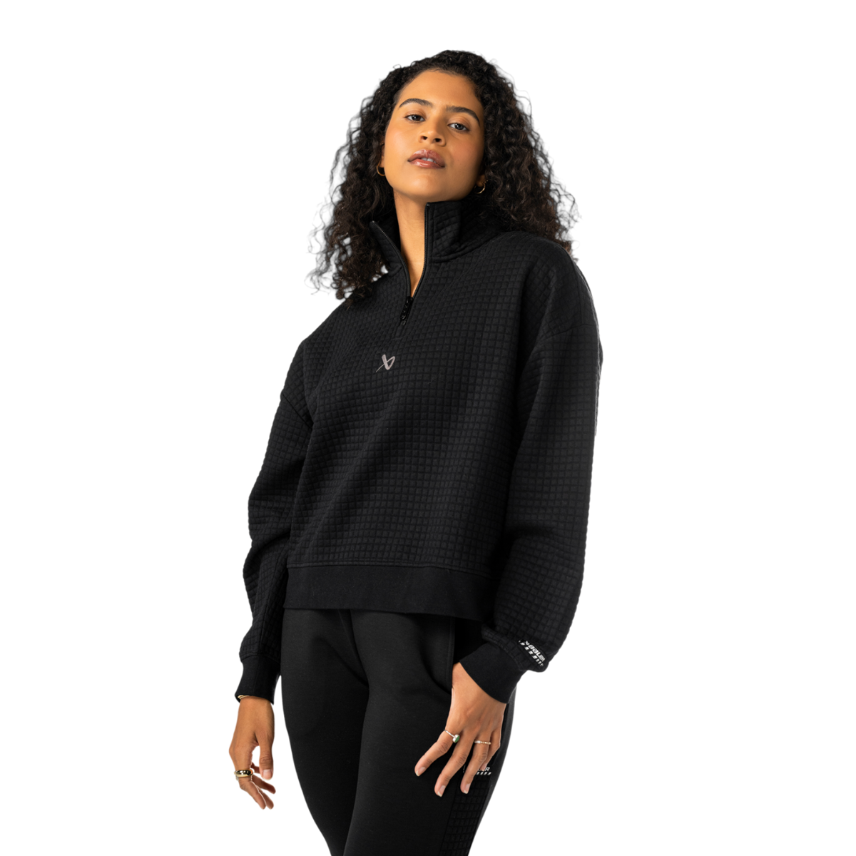 Mikina BAUER S25 QUILTED 1/4 ZIP-WM-BLK (1065912)