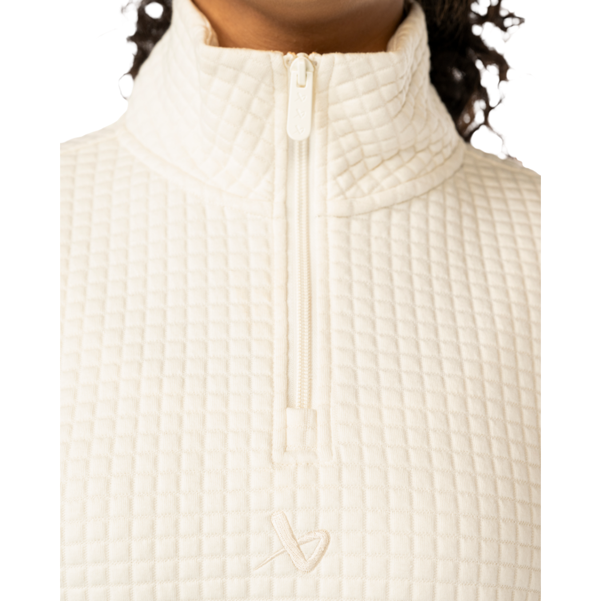 Mikina BAUER S25 QUILTED 1/4 ZIP-WM-CREAM (1065913)