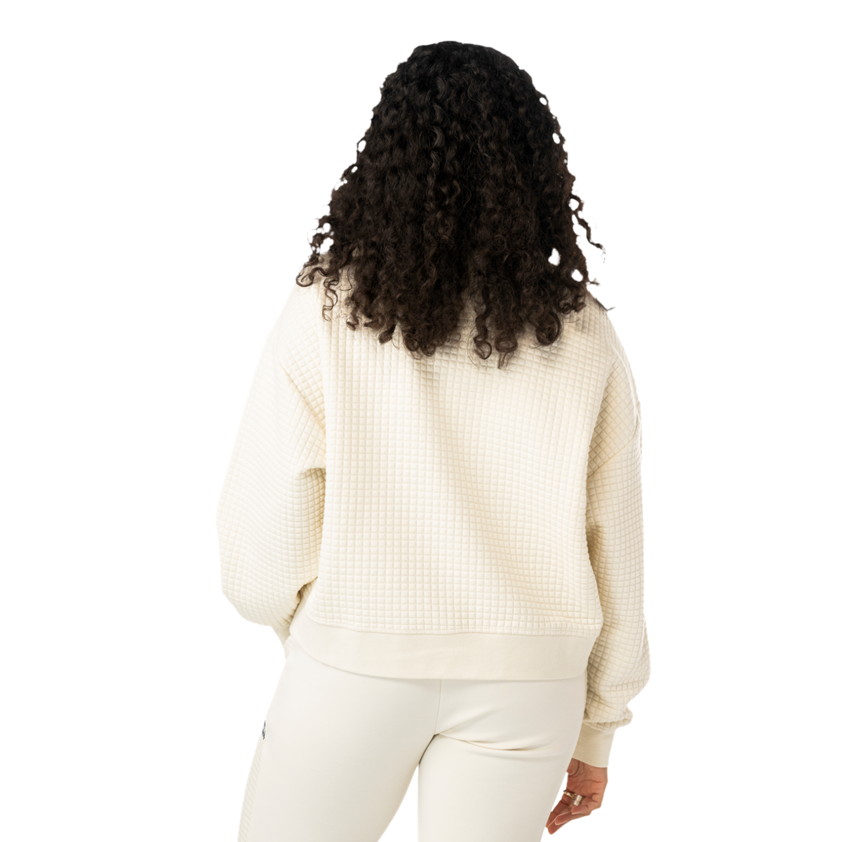 Mikina BAUER S25 QUILTED 1/4 ZIP-WM-CREAM (1065913)