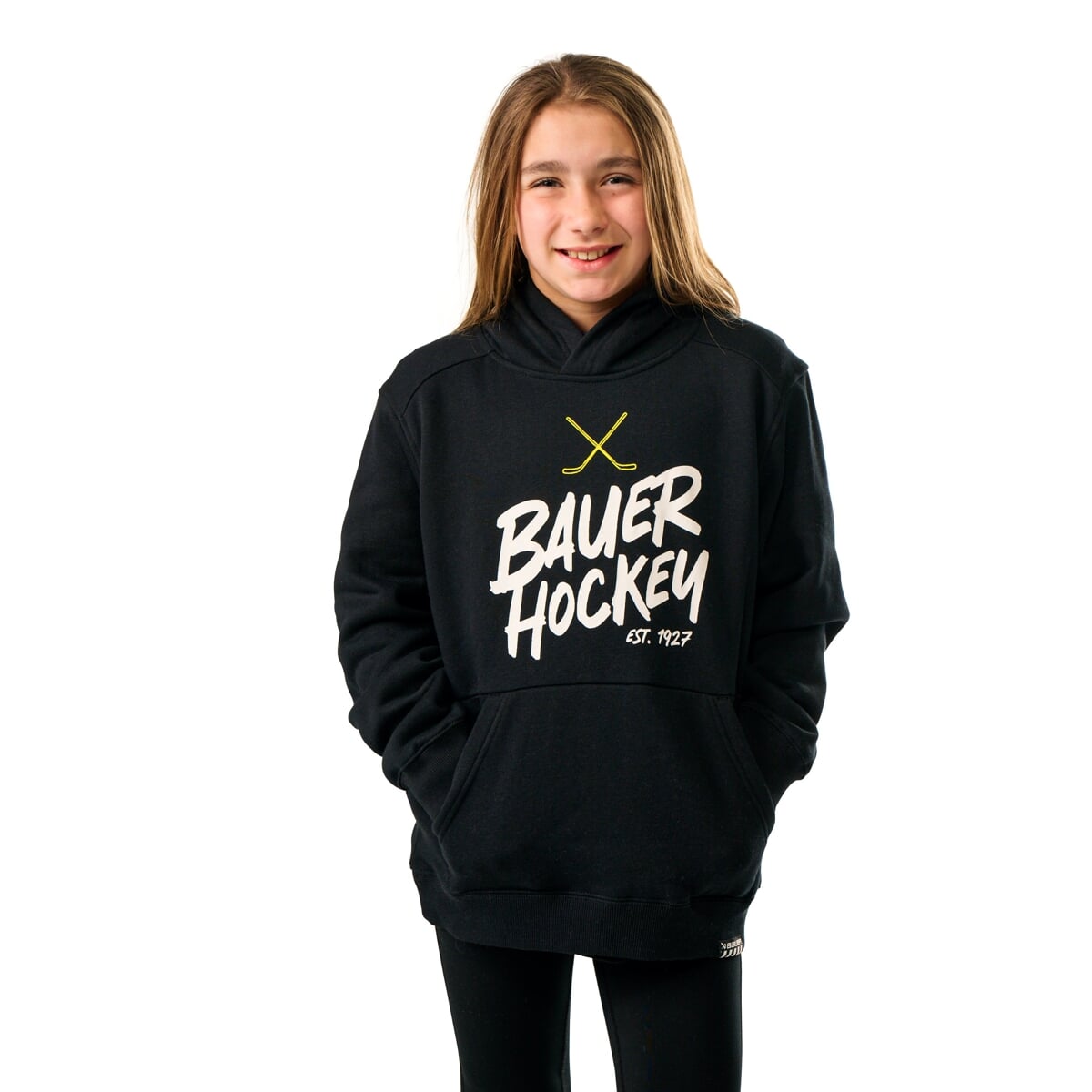Mikina BAUER S25 ULTIMATE HOODIE-YTH-BLK (1064738)