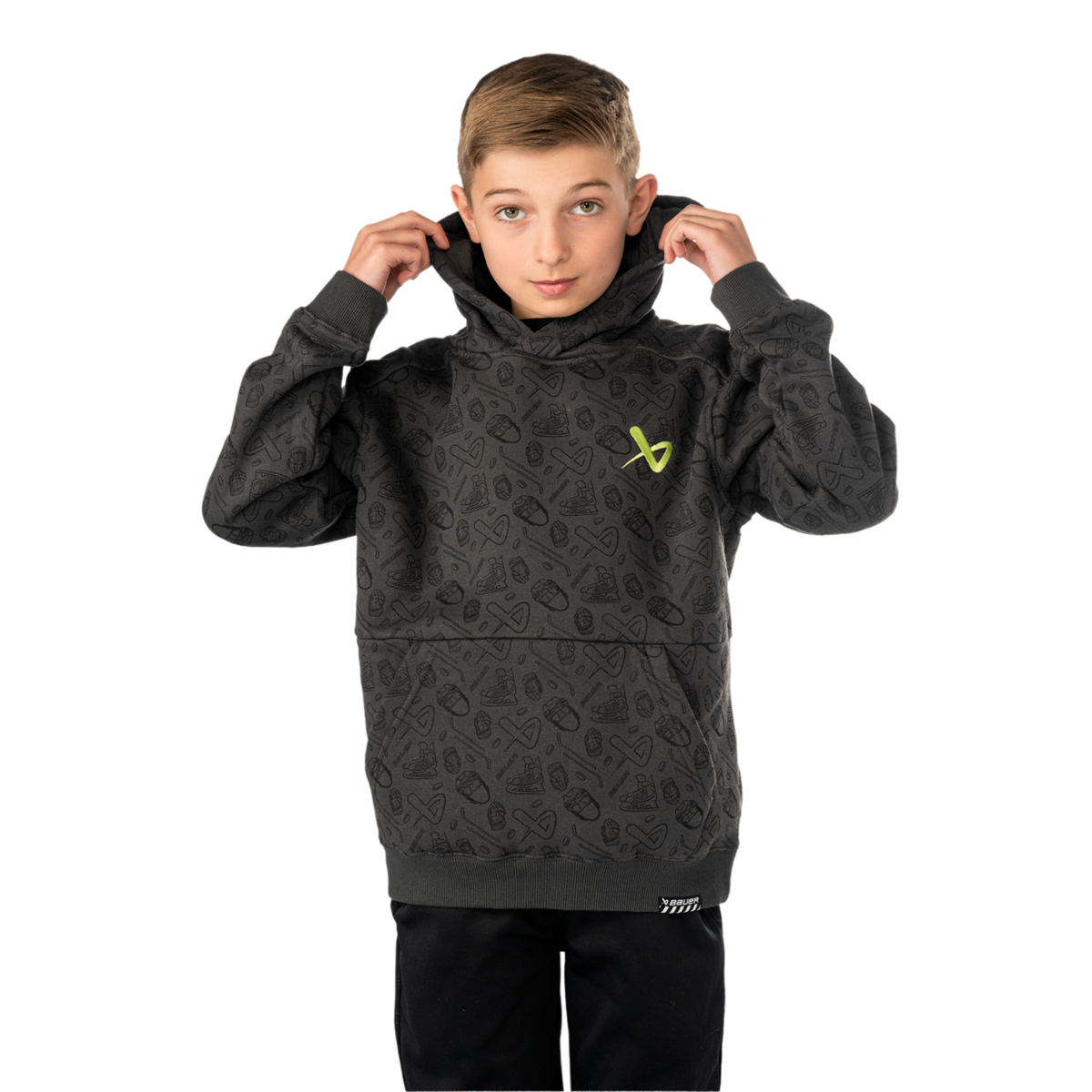 Mikina BAUER S25 ULTIMATE HOODIE-YTH-BLK (1065868)