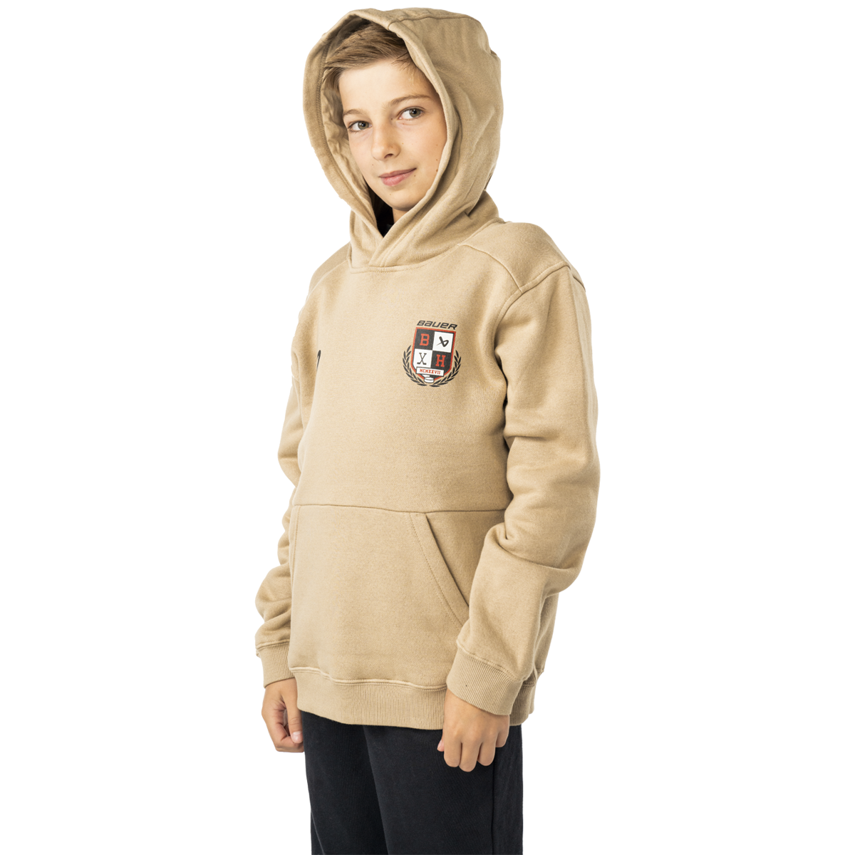 Mikina BAUER S25 ULTIMATE HOODIE-YTH-DESERT (1065118)