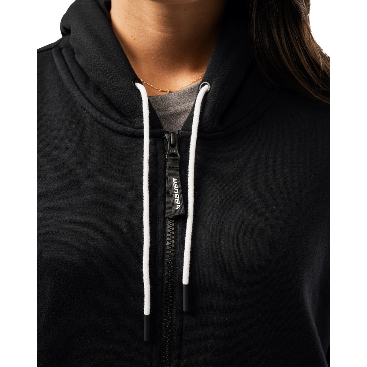 Mikina BAUER S25 WMNS TEAM FULL ZIP-BLK (1064627)