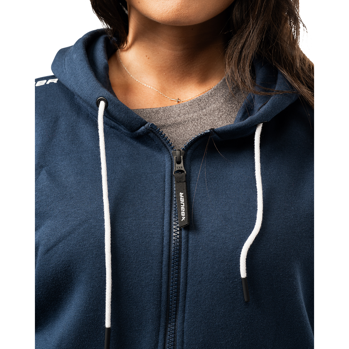 Mikina BAUER S25 WMNS TEAM FULL ZIP-NVY (1064628)