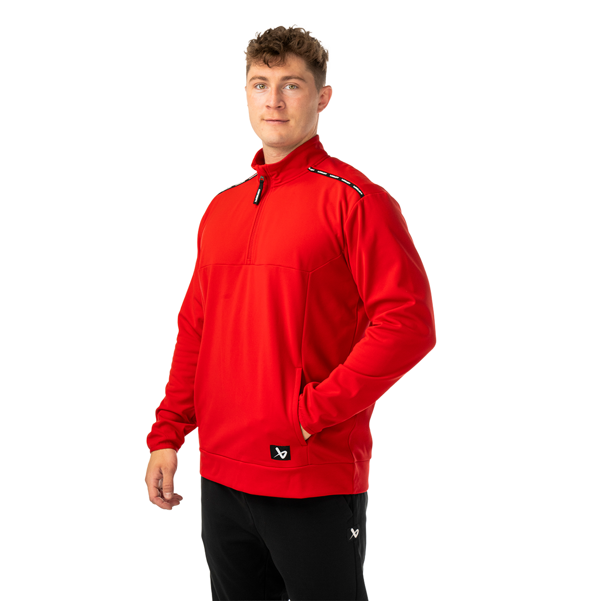 Mikina BAUER S26 TEAM FLEECE 1/2 ZIP-SR-RED (1067293)