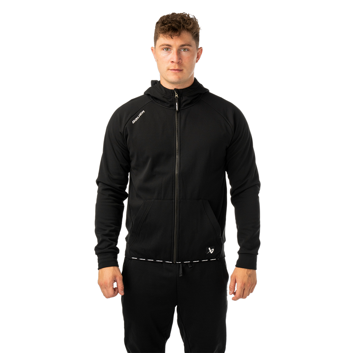 Mikina BAUER S26 TEAM FLEECE ZIP HOODIE-SR-BLK (1067203)