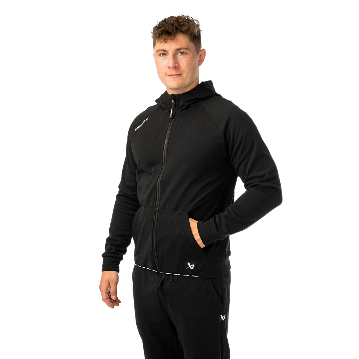 Mikina BAUER S26 TEAM FLEECE ZIP HOODIE-SR-BLK (1067203)
