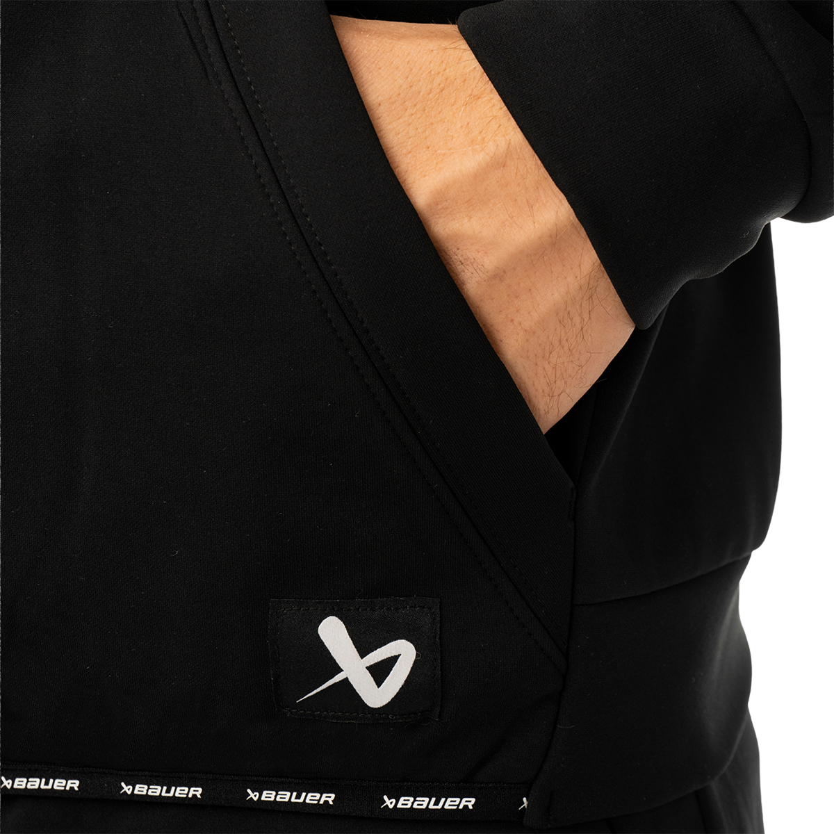 Mikina BAUER S26 TEAM FLEECE ZIP HOODIE-SR-BLK (1067203)