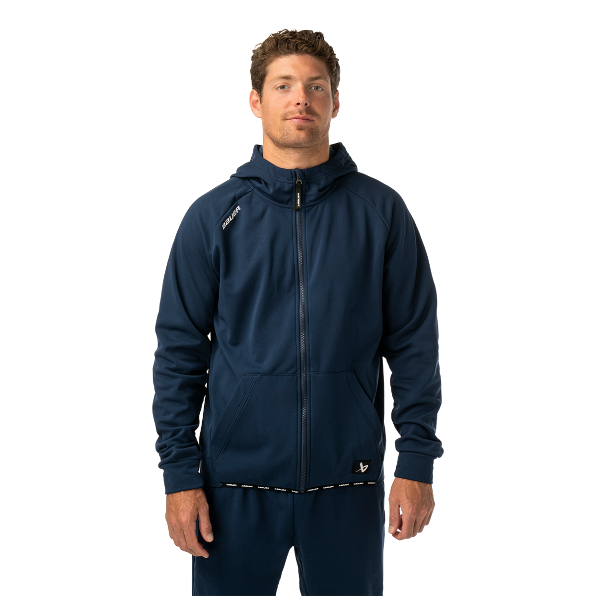 Mikina BAUER S26 TEAM FLEECE ZIP HOODIE-SR-NAVY (1067204)