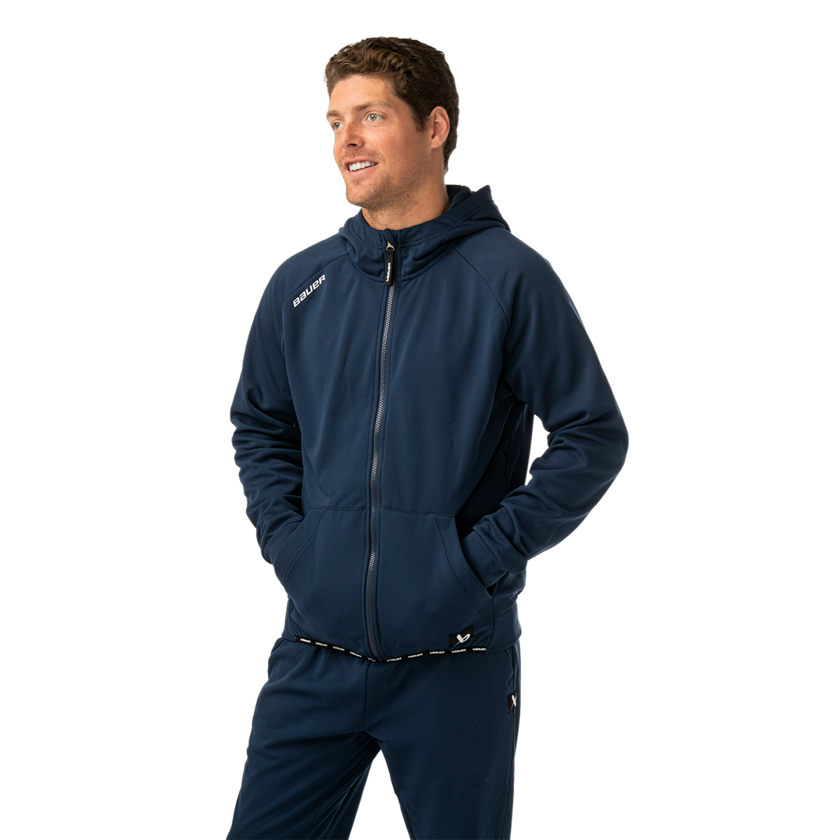 Mikina BAUER S26 TEAM FLEECE ZIP HOODIE-SR-NAVY (1067204)
