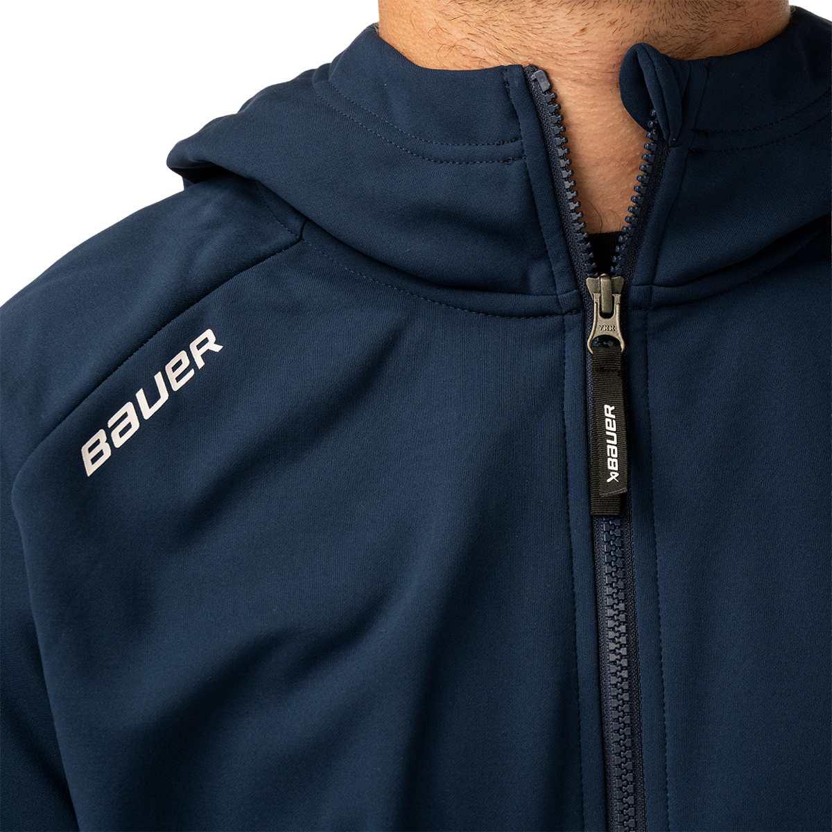 Mikina BAUER S26 TEAM FLEECE ZIP HOODIE-SR-NAVY (1067204)