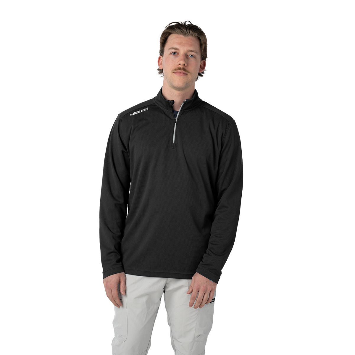 Mikina BAUER S26 TEAM PERF 1/4 ZIP-SR-BLK (1066932)