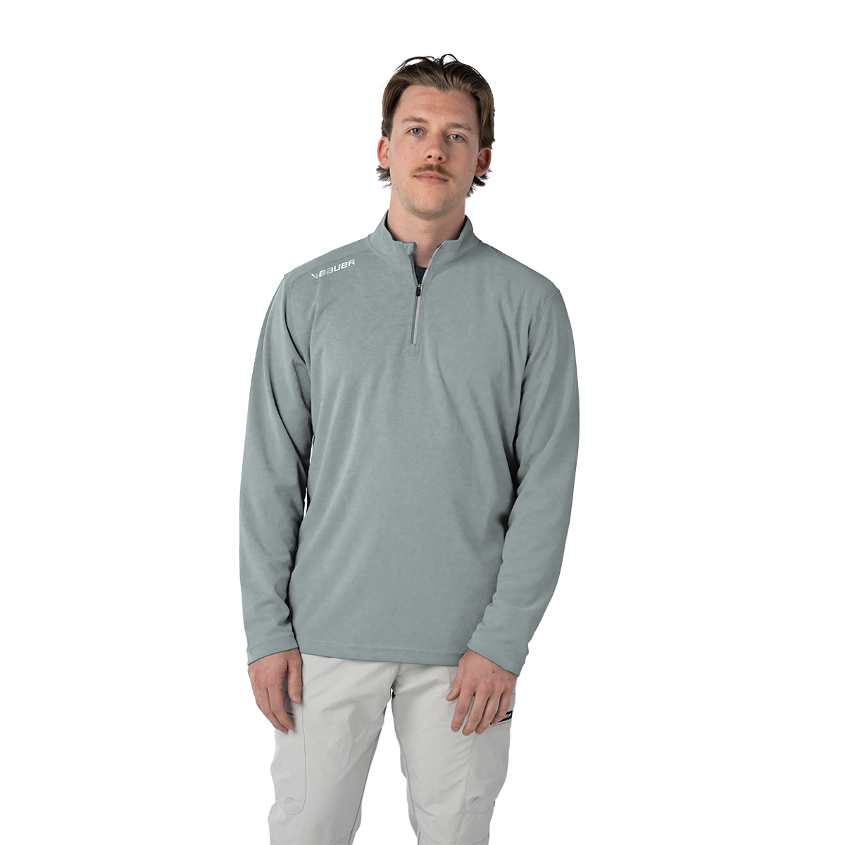 Mikina BAUER S26 TEAM PERF 1/4 ZIP-SR-GRY (1068369)