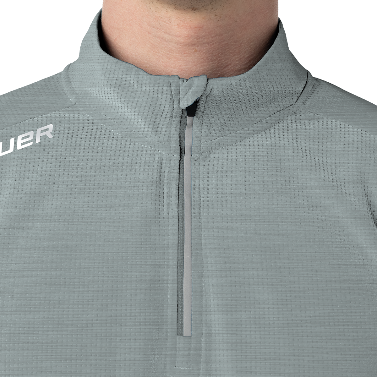Mikina BAUER S26 TEAM PERF 1/4 ZIP-SR-GRY (1068369)