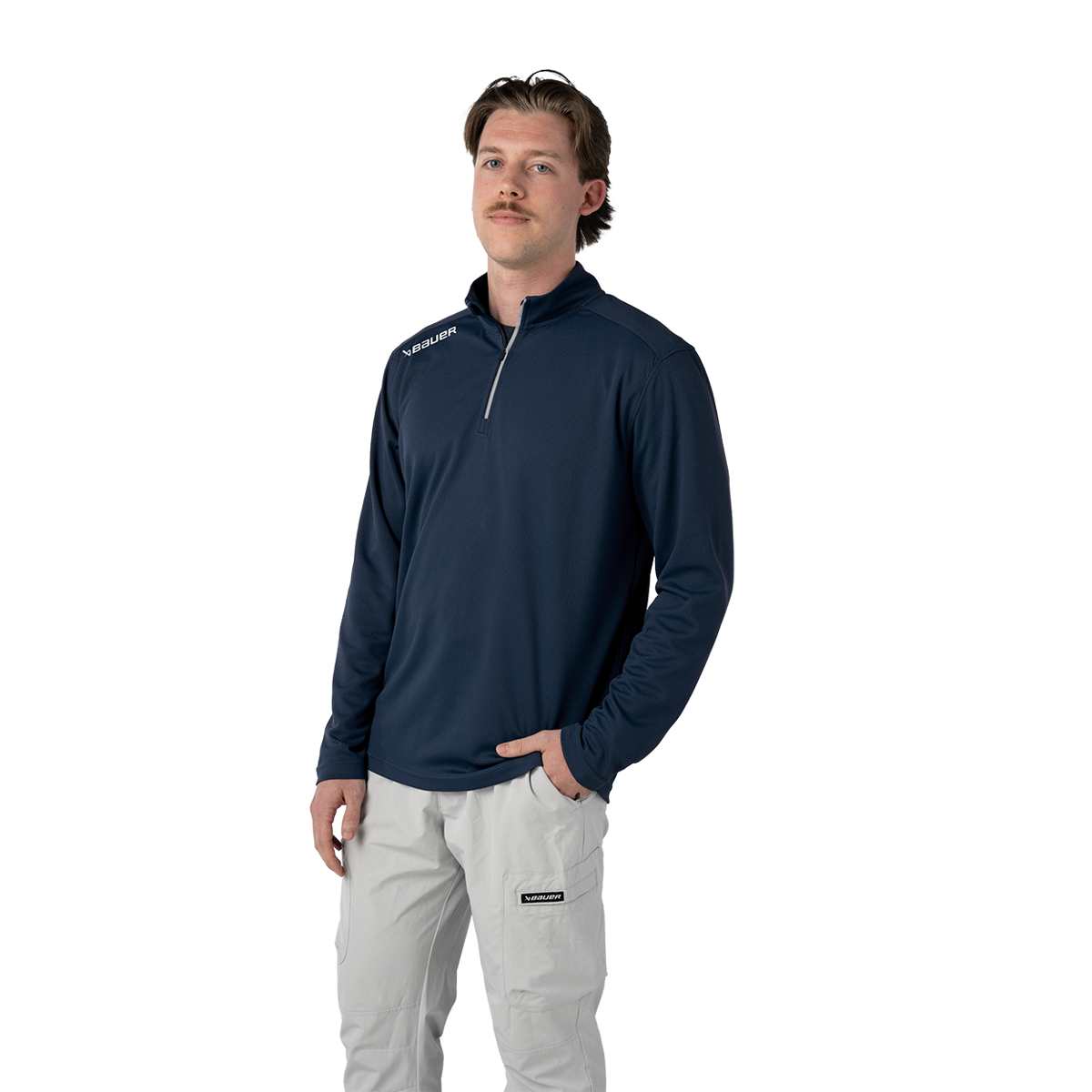 Mikina BAUER S26 TEAM PERF 1/4 ZIP-SR-NAV (1068368)