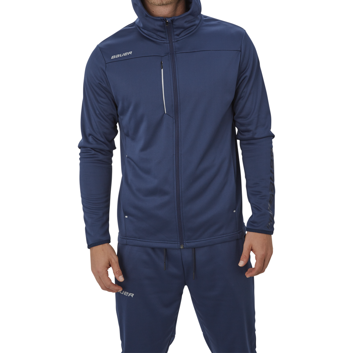 Mikina BAUER VAPOR FLEECE ZIP HOODIE NAV-YTH (1056827)