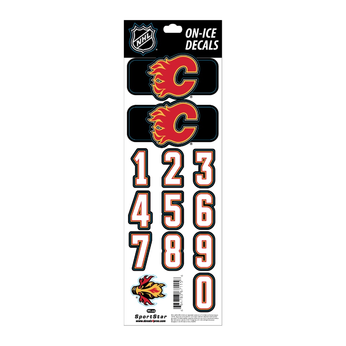Nálepka na helmu SPORTSTAR CALGARY FLAMES - DARK HELMET