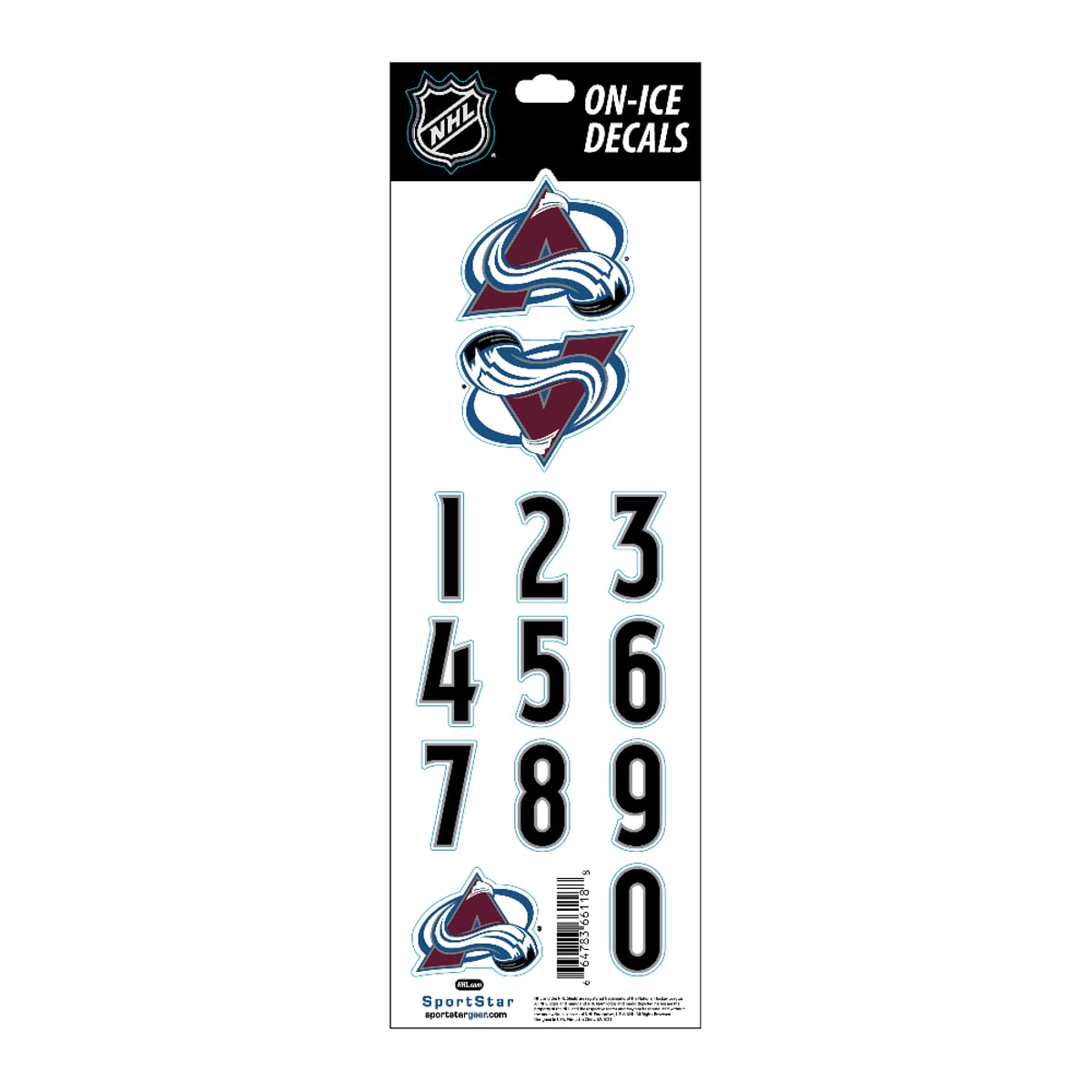 Nálepka na helmu SPORTSTAR - COLORADO AVALANCHE