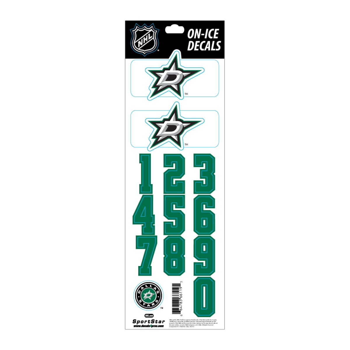 Nálepka na helmu SPORTSTAR - DALLAS STARS