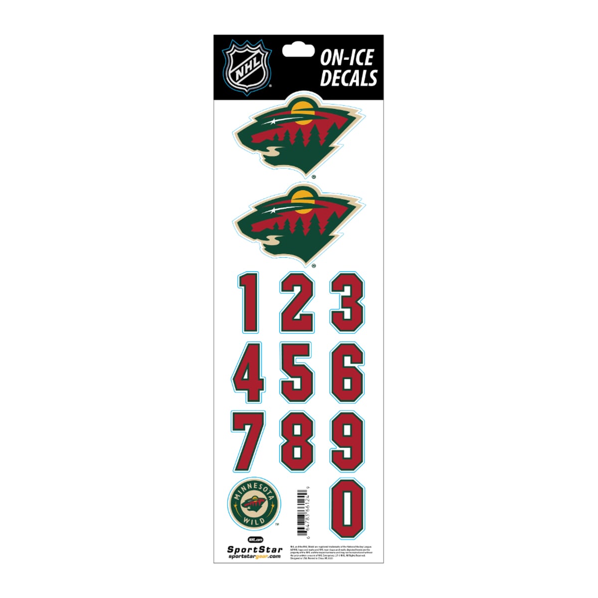 Nálepka na helmu SPORTSTAR - MINNESOTA WILD