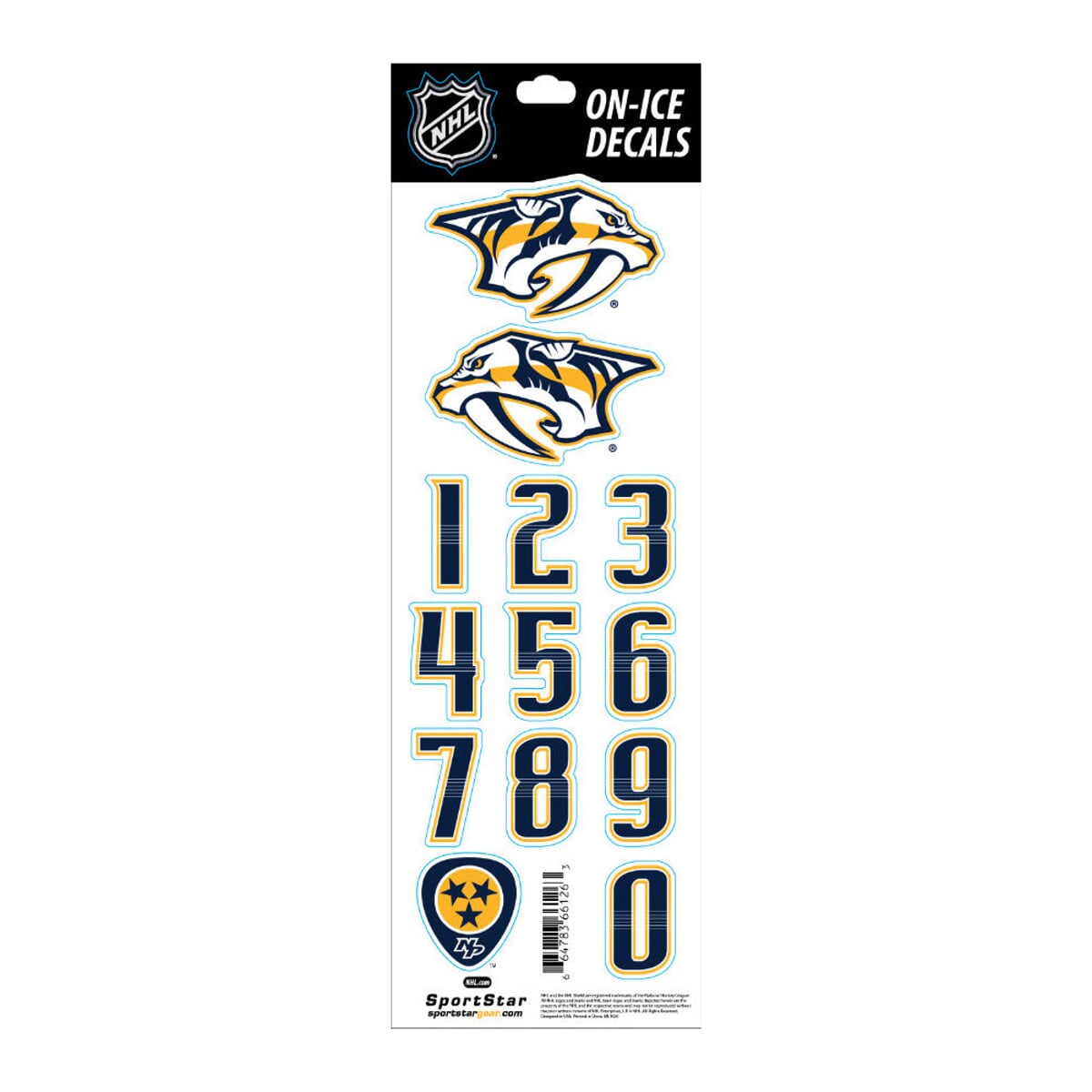 Nálepka na helmu SPORTSTAR - NASHVILLE PREDATORS