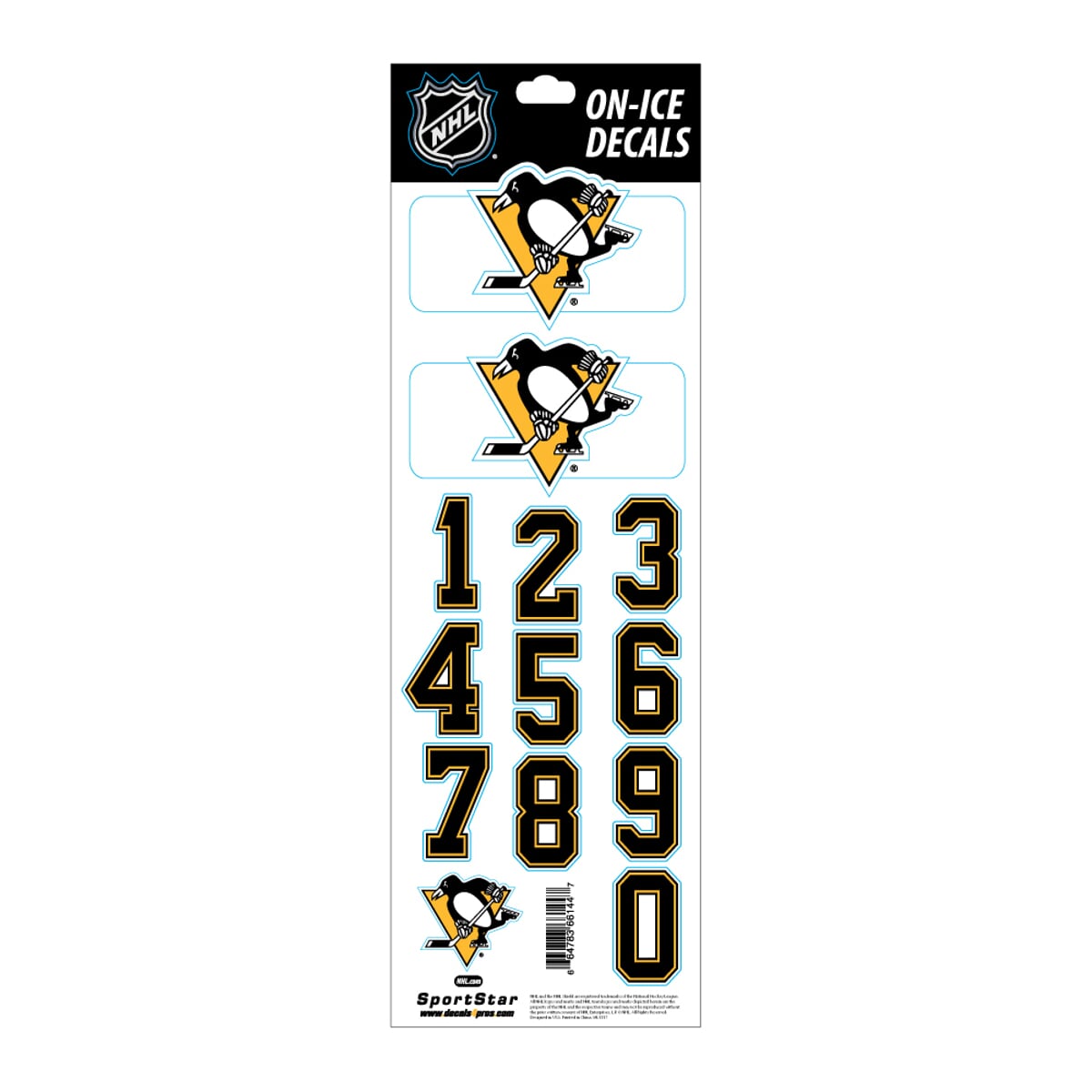 Nálepka na helmu SPORTSTAR - PITTSBURGH PENGUINS