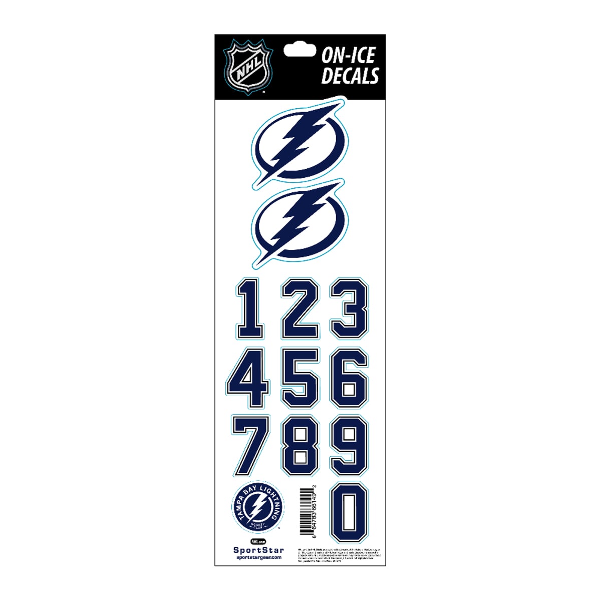 Nálepka na helmu SPORTSTAR - TAMPA BAY LIGHTENING