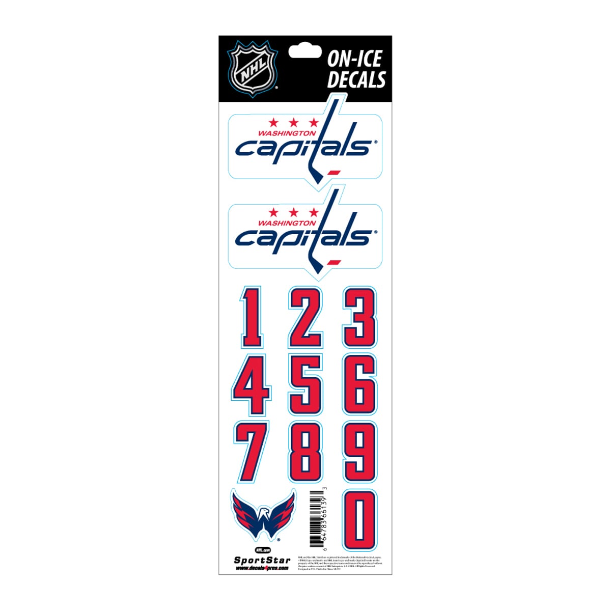 Nálepka na helmu SPORTSTAR - WASHINGTON CAPITALS